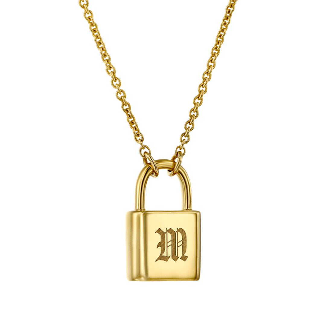 Gold Lock Necklace Gold Padlock Necklace Lock Jewelry -  Israel